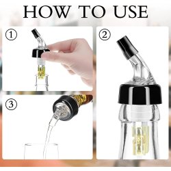 Setx2 Tapas Dosificadores Dispensador Automáticos De Licor Vertedor 45mL