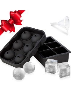 ⭐  Molde De Silicona Hielo Cubeteras Whisky Ice Hielera X2