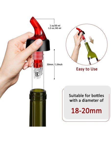 Setx2 Tapas Dosificadores Dispensador Automáticos De Licor Vertedor 45mL Setx2 Tapas Dosificadores Dispensador Automáticos De Licor Vertedor 45mL