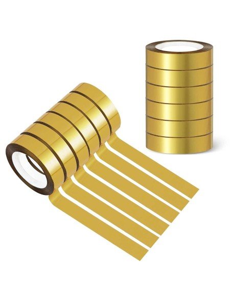 ⭐ Kit x6 Cinta adhesiva metalizada decorativa 12mm x 5mts