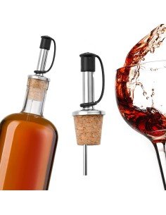 Setx2 Tapas Boquilla Corcho Dispensador Verter Licor Aceite