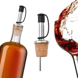 Setx2 Tapas Boquilla Corcho Dispensador Verter Licor Aceite