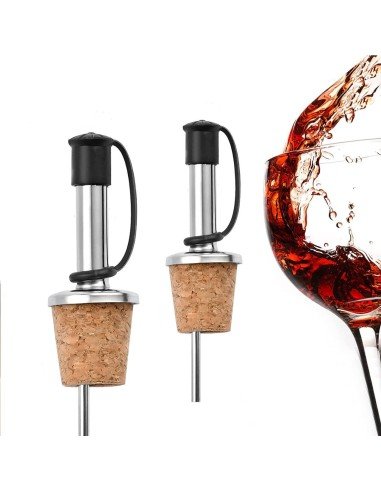 Setx2 Tapas Boquilla Corcho Dispensador Verter Licor Aceite