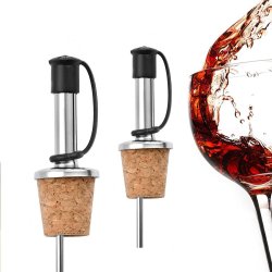Setx2 Tapas Boquilla Corcho Dispensador Verter Licor Aceite