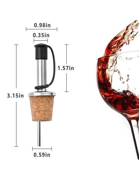 Setx2 Tapas Boquilla Corcho Dispensador Verter Licor Aceite Setx2 Tapas Boquilla Corcho Dispensador Verter Licor Aceite