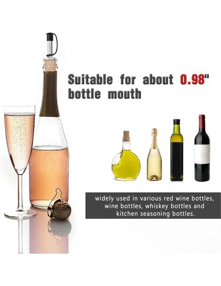 Setx2 Tapas Boquilla Corcho Dispensador Verter Licor Aceite Setx2 Tapas Boquilla Corcho Dispensador Verter Licor Aceite