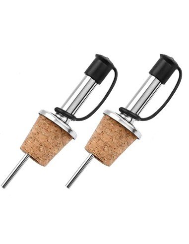 Setx2 Tapas Boquilla Corcho Dispensador Verter Licor Aceite