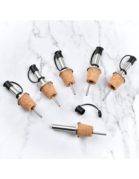 Setx2 Tapas Boquilla Corcho Dispensador Verter Licor Aceite Setx2 Tapas Boquilla Corcho Dispensador Verter Licor Aceite