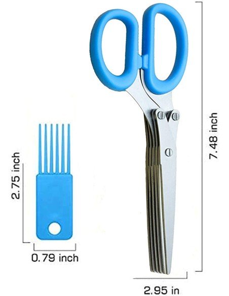 ⭐ Tijeras Corta verduras 5hojas hierbas vegetales ⭐ Tijeras Corta verduras 5hojas hierbas vegetales