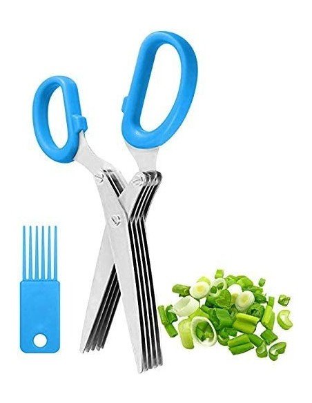⭐ Tijeras Verduras Vegetales Pica Cilantro Nuevo 4 En 1