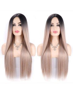 Peluca Cosplay Liso 70cm Kanekalon Balayage Corte Recto