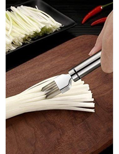 ⭐ Cortador Metálico de Cebolla tirillas perfectas en un solo corte