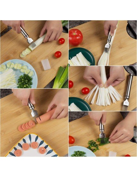 ⭐ Cortador Metálico de Cebolla tirillas perfectas en un solo corte