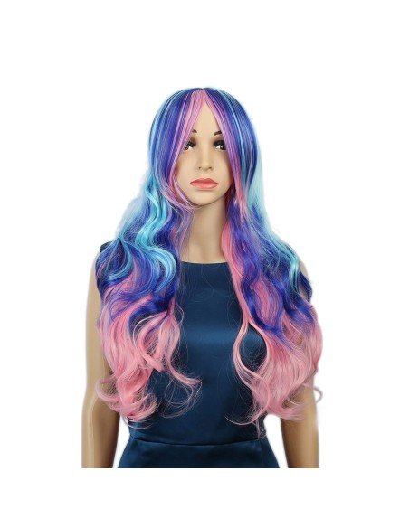 ⭐ Peluca Cosplay Rainbow Arcoiris Unicornio Sirena