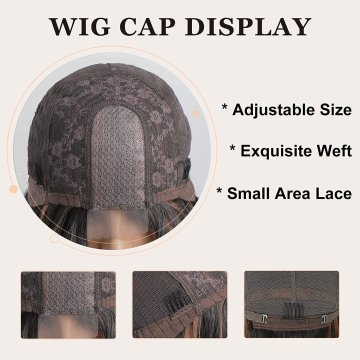 ⭐  Peluca Color Natural 60cm Cabello Sintético kanekalón