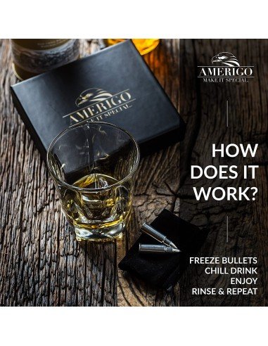⭐ Setx6 Balas Hielo enfriar Whiskey Ice Rocks en Acero Inoxidable