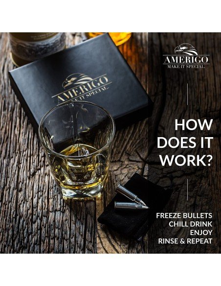 ⭐ Setx6 Balas Hielo enfriar Whiskey Ice Rocks en Acero Inoxidable ⭐ Setx6 Balas Hielo enfriar Whiskey Ice Rocks en Acero Inoxidable