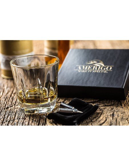 ⭐ Setx6 Balas Hielo enfriar Whiskey Ice Rocks en Acero Inoxidable ⭐ Setx6 Balas Hielo enfriar Whiskey Ice Rocks en Acero Inoxidable