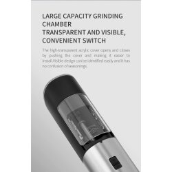 ⭐ Pimentero Molino Eléctrico Acero Inoxidable Salero Molinillo Ajustable