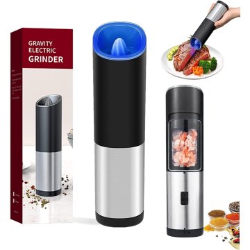 Pimentero Molino Eléctrico Acero Inoxidable Salero Luz Led