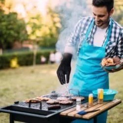 ⭐ Guantes BBQ Hornear Silicona Termo Resistente Calor