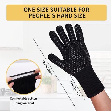 ⭐ Guantes BBQ Hornear Silicona Termo Resistente Calor