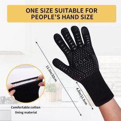 ⭐ Guantes BBQ Hornear Silicona Termo Resistente Calor