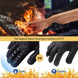 ⭐ Guantes BBQ Hornear Silicona Termo Resistente Calor