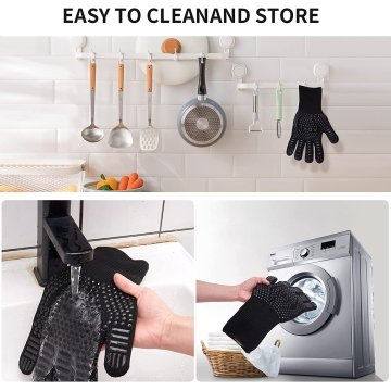 ⭐ Guantes BBQ Hornear Silicona Termo Resistente Calor
