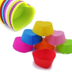 ⭐ Setx6 Moldes de silicona Corazon para cupcakes Muffin Magdalenas