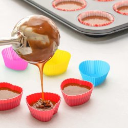 ⭐ Setx6 Moldes de silicona Corazon para cupcakes Muffin Magdalenas