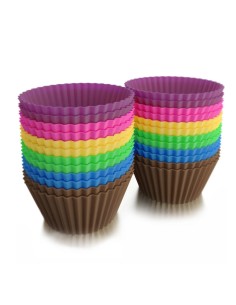 Set x 6 Moldes de silicona para cupcakes Muffin Magdalenas