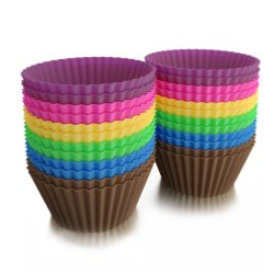 Set x 6 Moldes de silicona para cupcakes Muffin Magdalenas