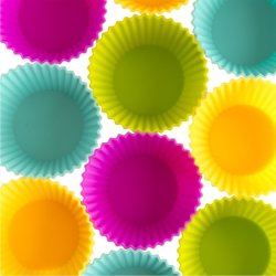 Set x 6 Moldes de silicona para cupcakes Muffin Magdalenas