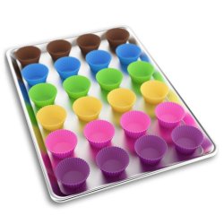 Set x 6 Moldes de silicona para cupcakes Muffin Magdalenas
