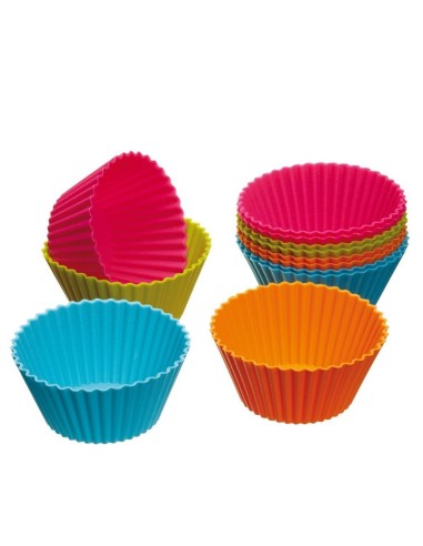 Set x 6 Moldes de silicona para cupcakes Muffin Magdalenas