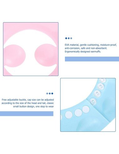 ✨ Gorro Visera de Ducha Cat diseño Gato Baño Bebé Niño