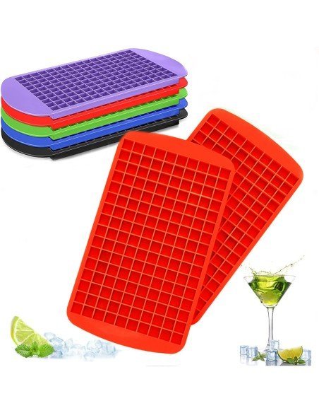 ⭐ Molde De Silicona Mini Cubos 160 Cavidades Whiskey Hielo