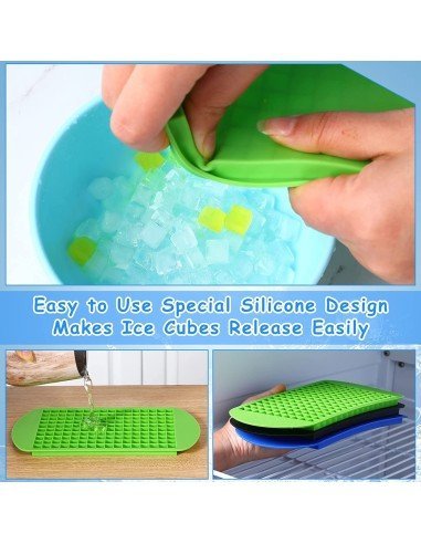 ⭐ Molde De Silicona Mini Cubos 160 Cavidades Whiskey Hielo