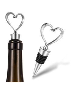 ⭐ Setx2 Tapa Corazón Bar Botella Licor Hermética Reutilizable Bartender 2