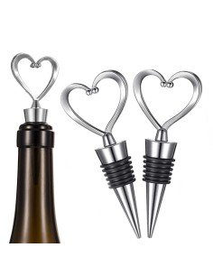 ⭐ Setx2 Tapa Corazón Bar Botella Licor Hermética Reutilizable Bartender