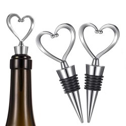 ⭐ Setx2 Tapa Corazón Bar Botella Licor Hermética Reutilizable Bartender