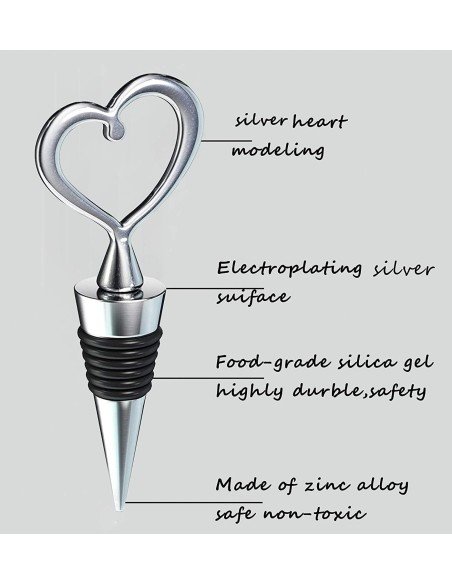 ⭐ Setx2 Tapa Corazón Bar Botella Licor Hermética Reutilizable Bartender ⭐ Setx2 Tapa Corazón Bar Botella Licor Hermética Reutilizable Bartender