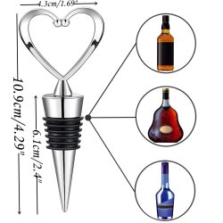 ⭐ Setx2 Tapa Corazón Bar Botella Licor Hermética Reutilizable Bartender