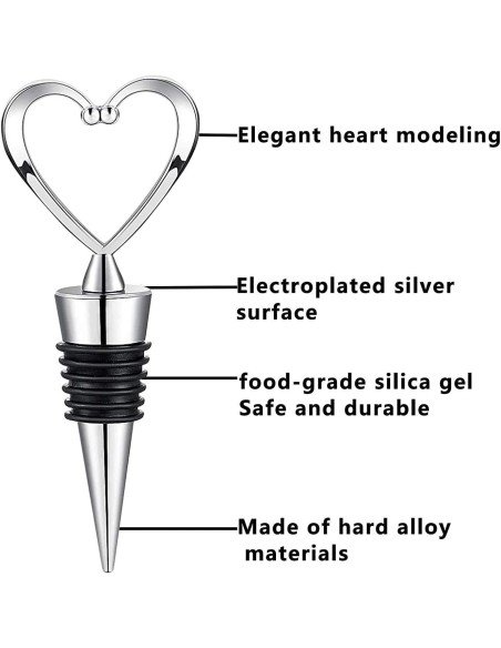 ⭐ Setx2 Tapa Corazón Bar Botella Licor Hermética Reutilizable Bartender ⭐ Setx2 Tapa Corazón Bar Botella Licor Hermética Reutilizable Bartender
