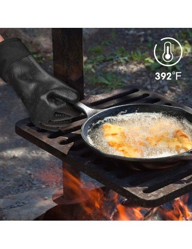⭐ Guantes BBQ Hornear Silicona Termo Resistente Calor
