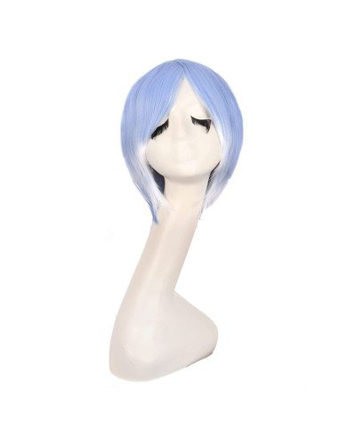 ⭐ Peluca Miku 120cm con Colitas Blanco Azul