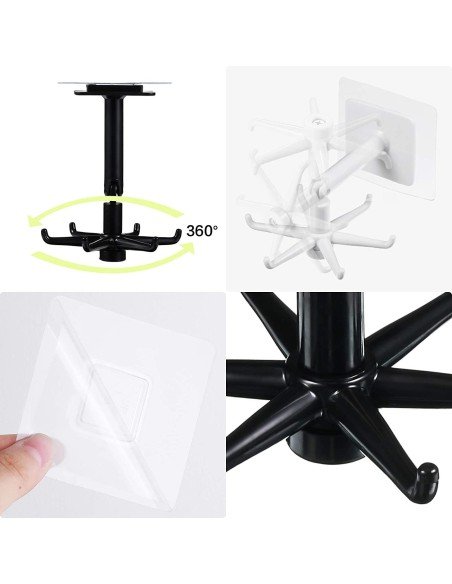 ⭐ Organizador Soporte a pared giratorio cocina baño Multiusos ⭐ Organizador Soporte a pared giratorio cocina baño Multiusos