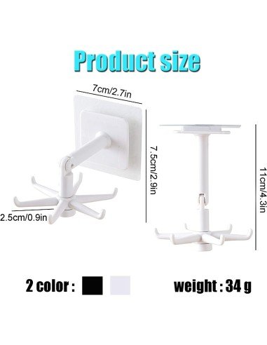 ⭐ Organizador Soporte a pared giratorio cocina baño Multiusos