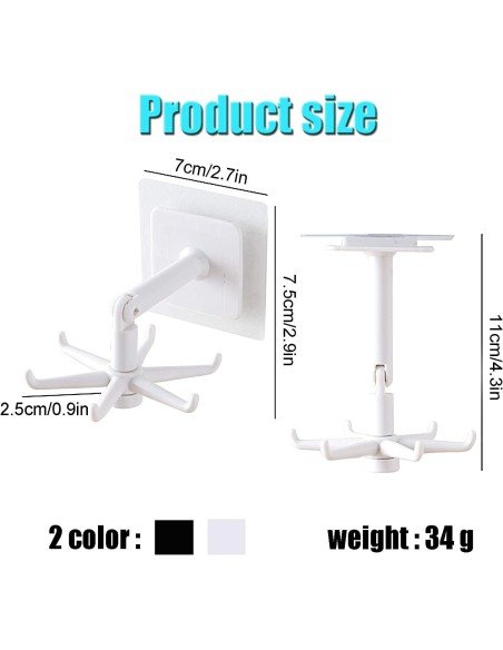 ⭐ Organizador Soporte a pared giratorio cocina baño Multiusos ⭐ Organizador Soporte a pared giratorio cocina baño Multiusos